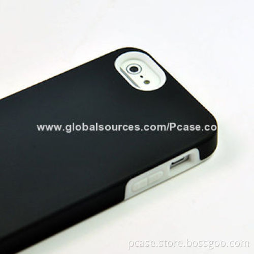 PC with silicone phone cases for iPhone 5S, fully protect phone from bumps and stretches